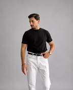 T-shirt semi high neck