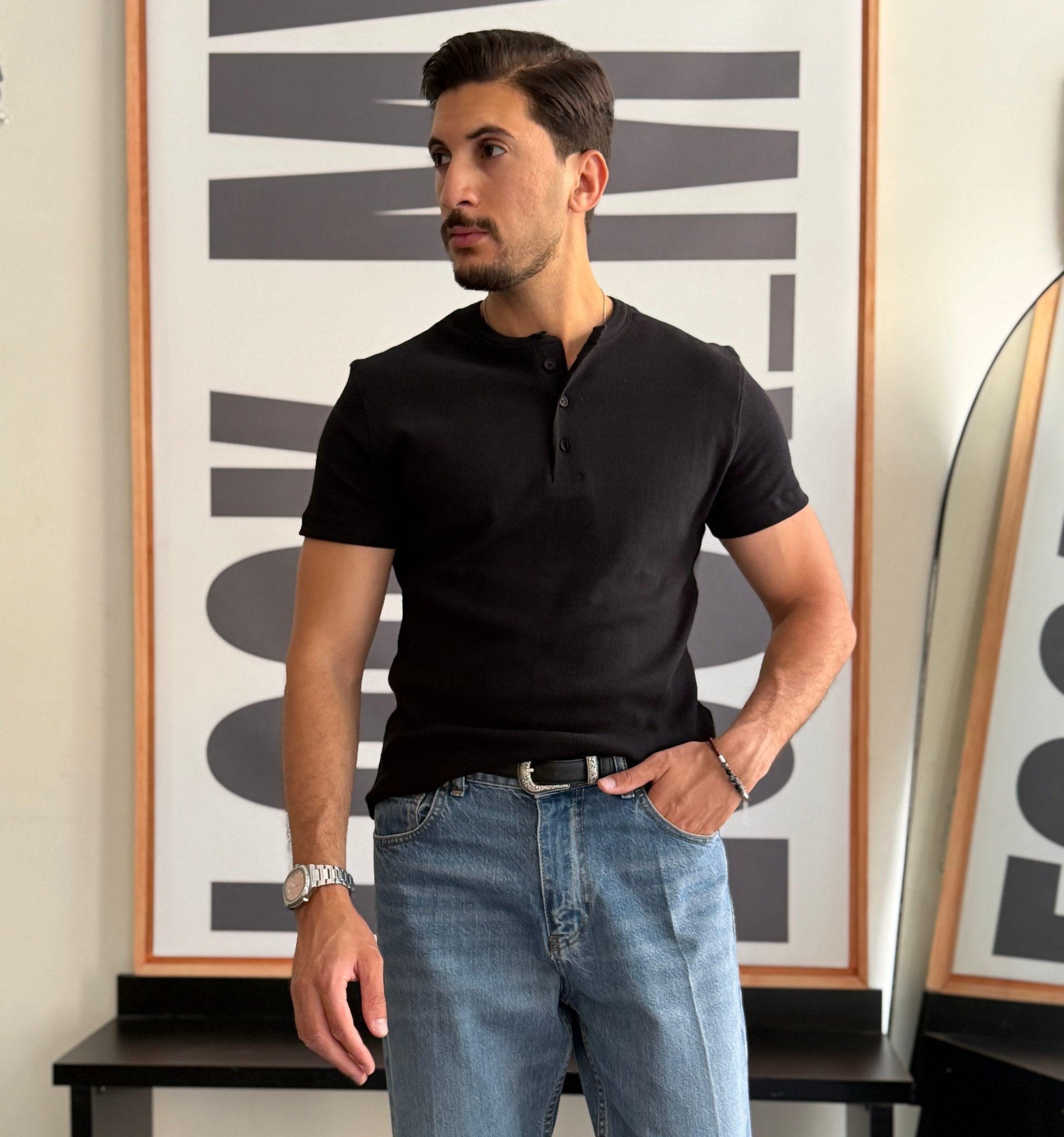 HENLEY T-SHIRT - LOOKMY