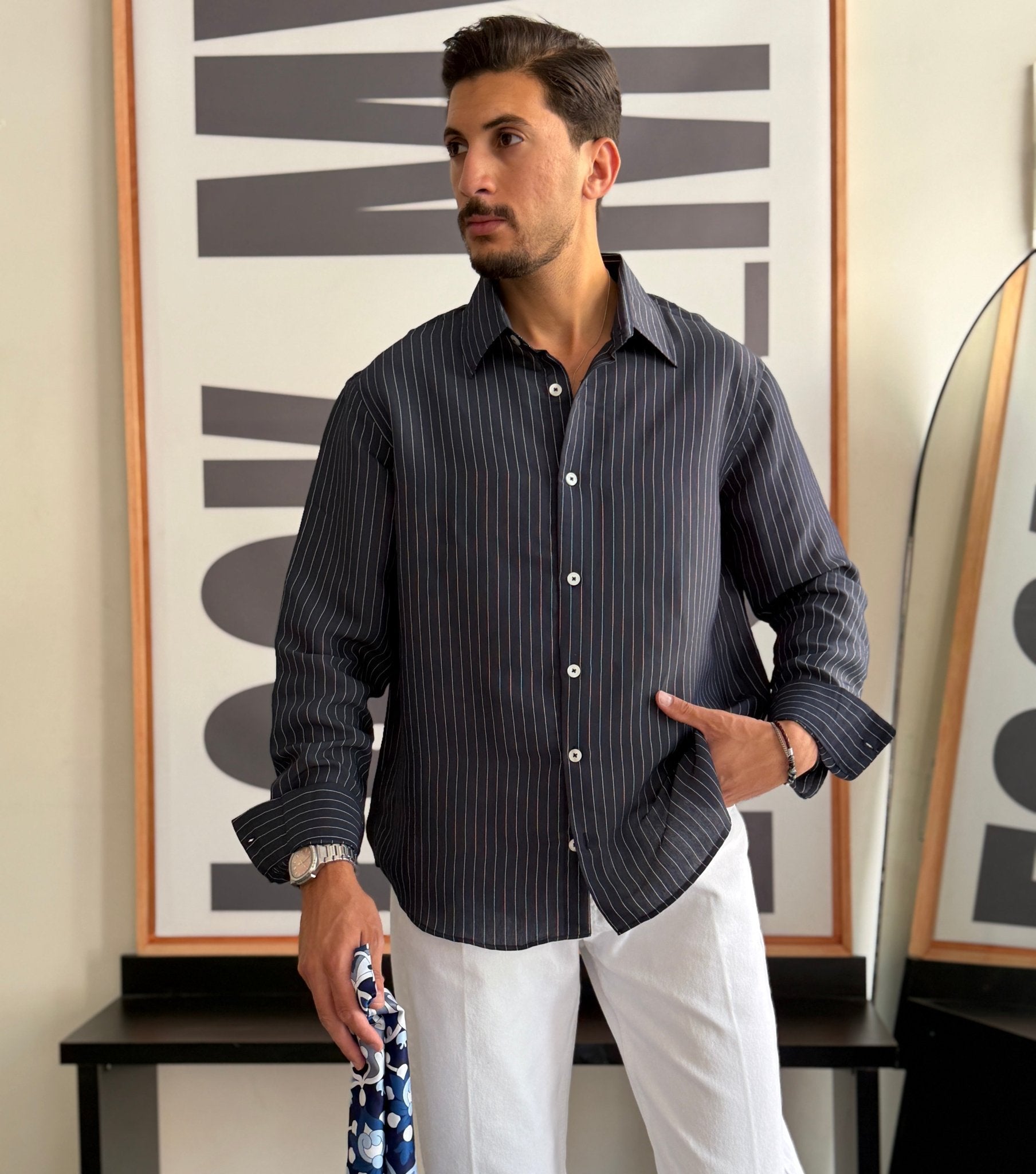 shirt striped regular fit - LOOKMY